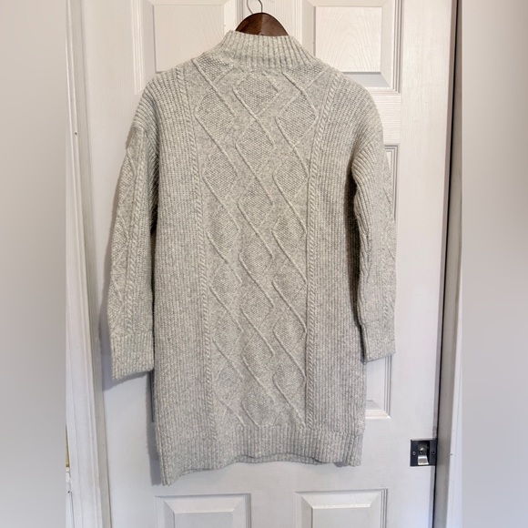 LOFT Light Gray Cable Knit Dress - Picture 5 of 7